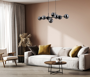Italux fekete grafit üveg-acél 8-égős E14 LED függőlámpa PND-1098-8-BL small 1
