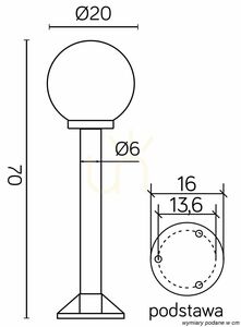 Kültéri állólámpa SU-MA KULE fekete 70 cm E27 K 5002/3/K 200 small 3