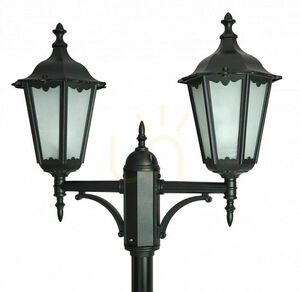 SU-MA Retro Classic OGMWN 2 fekete kerti oszloplámpa 2×E27 195–295 cm small 1