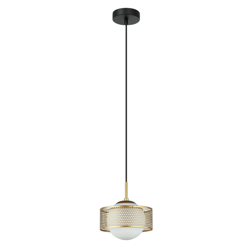 Jelölje be Italux E27 LED függőlámpa fehér üveg aranysárga acél 20 cm PND-55456-1M-GD