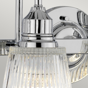 Addison fürdőszobai fali lámpa 4x G9 LED 3 W IP44 82 cm, polírozott króm és bordázott üveg, Quintiesse small 2