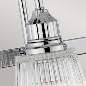 Addison fürdőszobai fali lámpa 4x G9 LED 3 W IP44 82 cm, polírozott króm és bordázott üveg, Quintiesse small 3