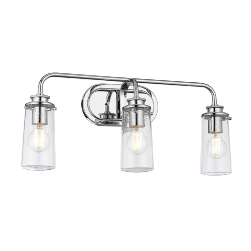 Jelölje be Quintiesse Braelyn QN-BRAELYN3-PC fürdőszobai fali lámpa, polírozott króm, 3 × E27 max 40 W, buborékos üveg, IP44, 60,3 cm