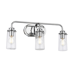 Quintiesse Braelyn QN-BRAELYN3-PC fürdőszobai fali lámpa, polírozott króm, 3 × E27 max 40 W, buborékos üveg, IP44, 60,3 cm small 0