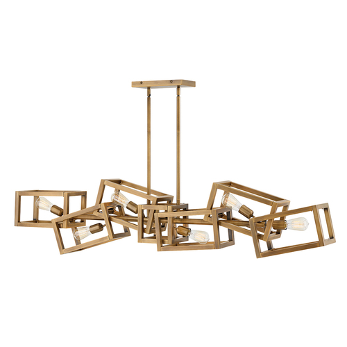 Jelölje be Ensemble hosszúkás függőlámpa - 6 fényforrás - Brushed bronz Quintiesse