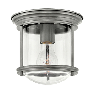 Quintiesse Hadrian QN-HADRIAN-MINI-F-AN-CLEAR mennyezeti lámpa, antik nikkel, átlátszó üveg, E27 small 0