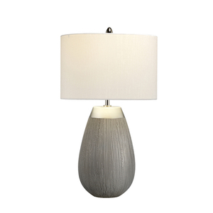 Quintiesse Harrow QN-HARROW-TL asztali lámpa, szürke kerámia, világosszürke búra, E27, 54 cm small 1