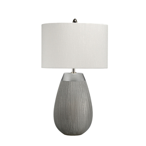 Quintiesse Harrow QN-HARROW-TL asztali lámpa, szürke kerámia, világosszürke búra, E27, 54 cm small 0