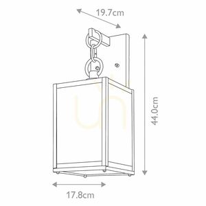 Quintiesse Lahden kültéri fali lámpa E27 44 cm – antikolt cink small 7