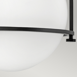 Somerset Plafond - 1 fényforrás - Opál üveg - Fekete Quintiesse small 3