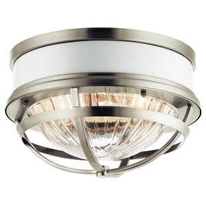Plafond Tollis - 2 fényforrás - Fehér / csiszolt nikkel Quintiesse small 0