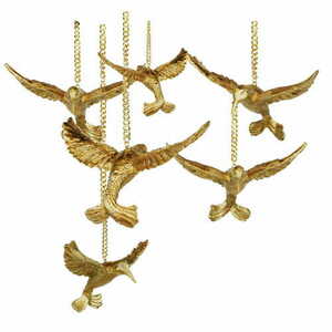 6 darabos arany gyanta kolibri figura szett Las Plumas Figure M N°8 28 × 43 cm small 0