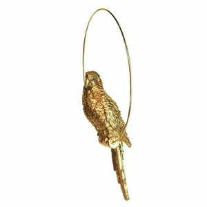 Las Plumas FIGURE M N°9 lámpadísz – aranyszínű műgyanta papagáj, 37 cm LPFIGM09 small 2