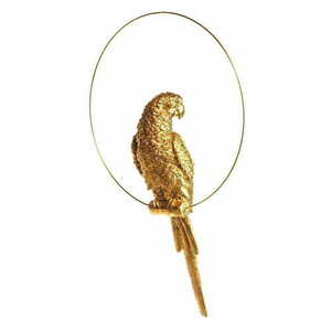 Las Plumas FIGURE M N°9 lámpadísz – aranyszínű műgyanta papagáj, 37 cm LPFIGM09 small 0