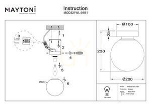 BASIC FORM fali lámpa MOD321WL-01B1 Maytoni small 2