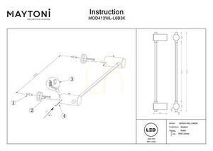 ROTTA MOD413WL-L6B3K fali lámpa Maytoni small 6