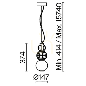 COLLAR függőlámpa P069PL-L16G3K Maytoni small 10