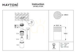 WILLIS kültéri plafondok O418CL-01GR IP54 Maytoni small 3