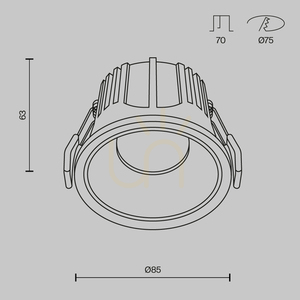 ALFA LED-es süllyesztett lámpatest DL043-01-15W4K-D-RD-W Maytoni small 7