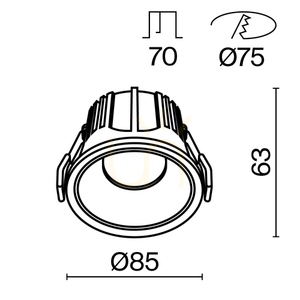 ALFA LED-es süllyesztett lámpatest DL043-01-15W4K-D-RD-W Maytoni small 9