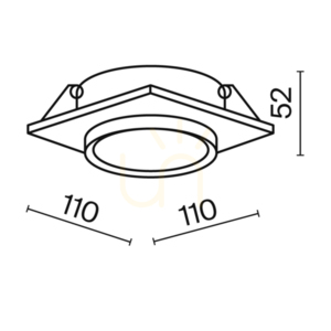 HOOP süllyesztett lámpatest DL086-GX53-SQ-BG Maytoni small 8