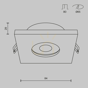 STARK süllyesztett lámpatest GU10 max 10 W IP65 8,4x8,4 cm, fekete, 6,5 cm kivágás, Maytoni DL083-01-GU10-SQ-B small 6