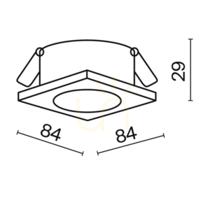 STARK süllyesztett lámpatest GU10 max 10 W IP65 8,4x8,4 cm, fekete, 6,5 cm kivágás, Maytoni DL083-01-GU10-SQ-B small 8