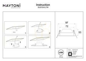 STOCKTON süllyesztett lámpatest DL015-6-L7W IP44 Maytoni small 6
