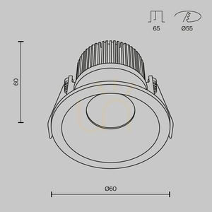 Maytoni ZOOM DL034-01-06W4K-B süllyesztett lámpatest, IP65, Ø 6 cm, LED 6 W 670 lm 4000K CRI 90, fekete small 7