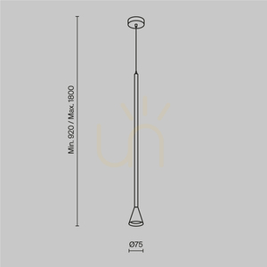 Fehér Maytoni Arrow P064PL-01W GU10 10 W függőlámpa small 5