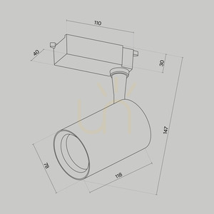 Maytoni Vuoro Unity sínlámpa TR003-1-10W4K-S-B fekete LED 10 W 4000 K small 8