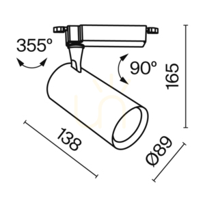 VUORO TR003-1-15W4K-S-W Maytoni sínes spotlámpa fehér 15 W 1600 lm 4000 K small 9