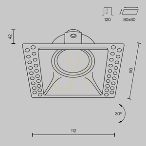 DOT süllyesztett lámpatest DL042-01-SQ-B Maytoni small 7