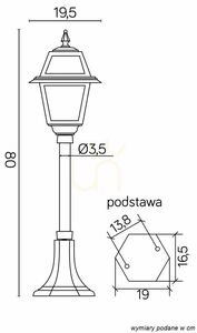 Kültéri állólámpa SU-MA K 5002/3/N fekete patinás öntött alumínium 80 cm small 5