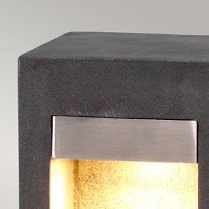 Parkstone LED kerti oszloplámpa, közepes, 40 cm, bazalt és rozsdamentes acél, Elstead small 1