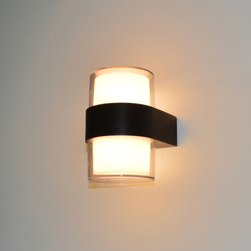 Jelölje be Kültéri fali lámpa Italux Marti fekete LED 10W IP54 OWL-4625-4K