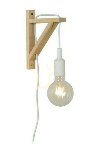 Jelölje be Fali lámpa Lucide FIX fehér fa E27 22,5 cm