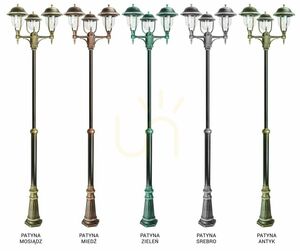 Kültéri 3 ágú kerti lámpa SU-MA Prince fekete patina OGMWN 3 O 195-295 cm small 7