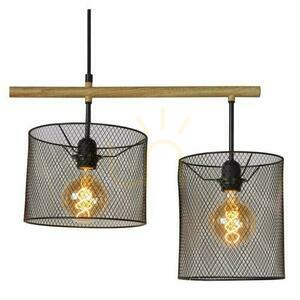 Lucide BASKETT fekete fa 4 égős LED függőlámpa 45459/04/30 small 7