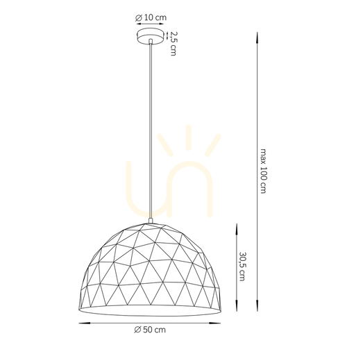 Jelölje be Függőlámpa Sigma Diament L fekete/arany 50 cm E27 31367