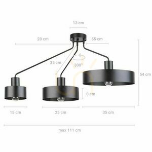 Plafon Sigma Jumbo 3 fekete E27 31533 small 1