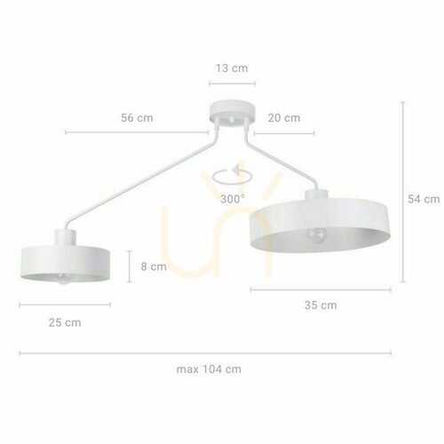 Jelölje be Plafon Sigma Jumbo 2xE27 fehér 54 cm 31532