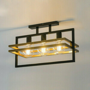 Plafon Sigma Merci 3 fekete arany E27 52 cm 32404 small 1