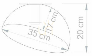 Plafon Sigma Sfera 35 cm fehér réz E27 32462 small 3