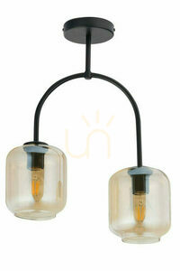 Plafon Sigma SHINE 2 fekete borostyán üveg 60W E27 32242 small 0