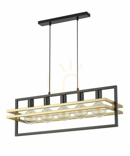 Jelölje be Függőlámpa Sigma Merci 5 fekete arany E27 76 cm 32395
