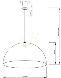 Függőlámpa Sigma Sfera 90 arany E27 32295 small 3