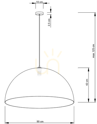 Jelölje be Függőlámpa Sigma Sfera 90 cm fehér-réz E27 30128