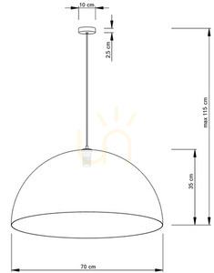 Függőlámpa Sigma Sfera 70 fehér/arany 30133 small 2