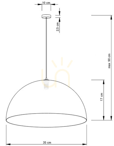 Jelölje be Függőlámpa Sigma Sfera 35 fekete/arany 30143